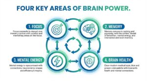 MemoShield targets four key areas of brain power focus memory mental energy and overall brain health