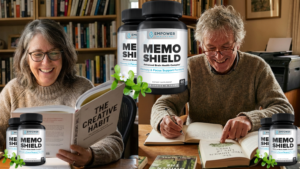 Man over 60 feeling mentally sharp and focused after using MemoShield brain supplement