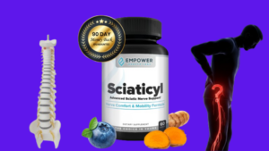 Sciaticyl supplement bottle reviewed in 2026 for natural sciatic nerve pain relief and nerve repair
